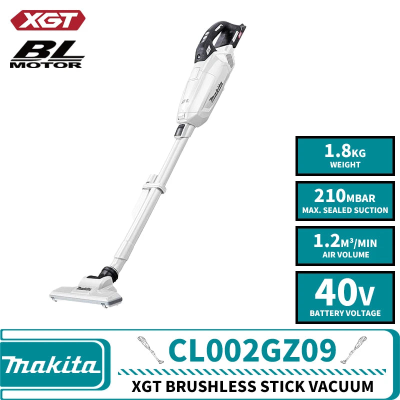 Makita CL002GZ05 CL002GZ09 XGT® Brushless Cordless Powered High-Suction Vacuum Cleaner One Touch Switch 40V Lithium Power Tools