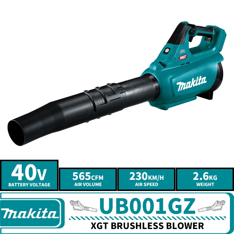 Makita UB001GZ XGT Brushless Cordless Blower 40V Lithium Power Tools 565CFM 230KM/H