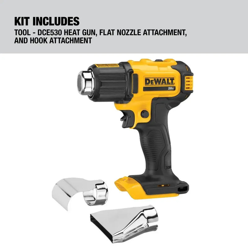 DEWALT DCE530 Kit Cordless Heat Gun Heat Shrink Wrapping Lithium Battery Tools 20V Air Gun With Battery Charger