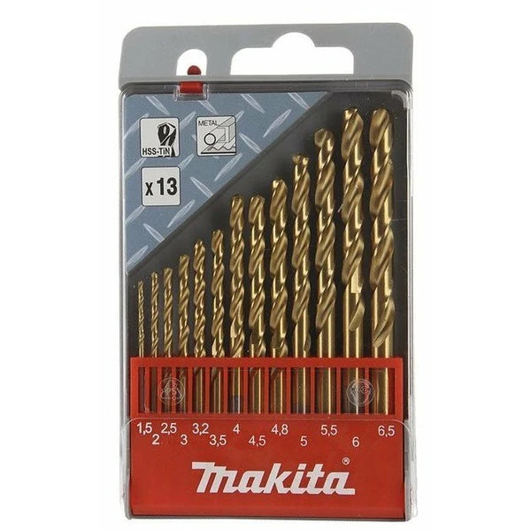 Makita D-43577 Hss-Tin Metal Drill Bit Set 13PCS Power Tool Accessories