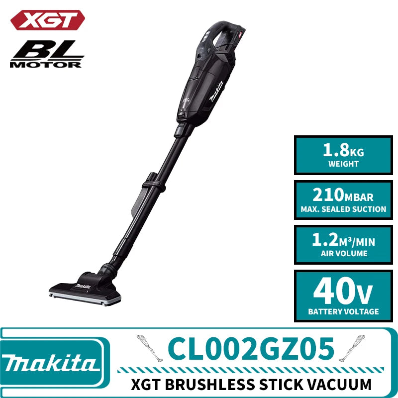 Makita CL002GZ05 CL002GZ09 XGT® Brushless Cordless Powered High-Suction Vacuum Cleaner One Touch Switch 40V Lithium Power Tools