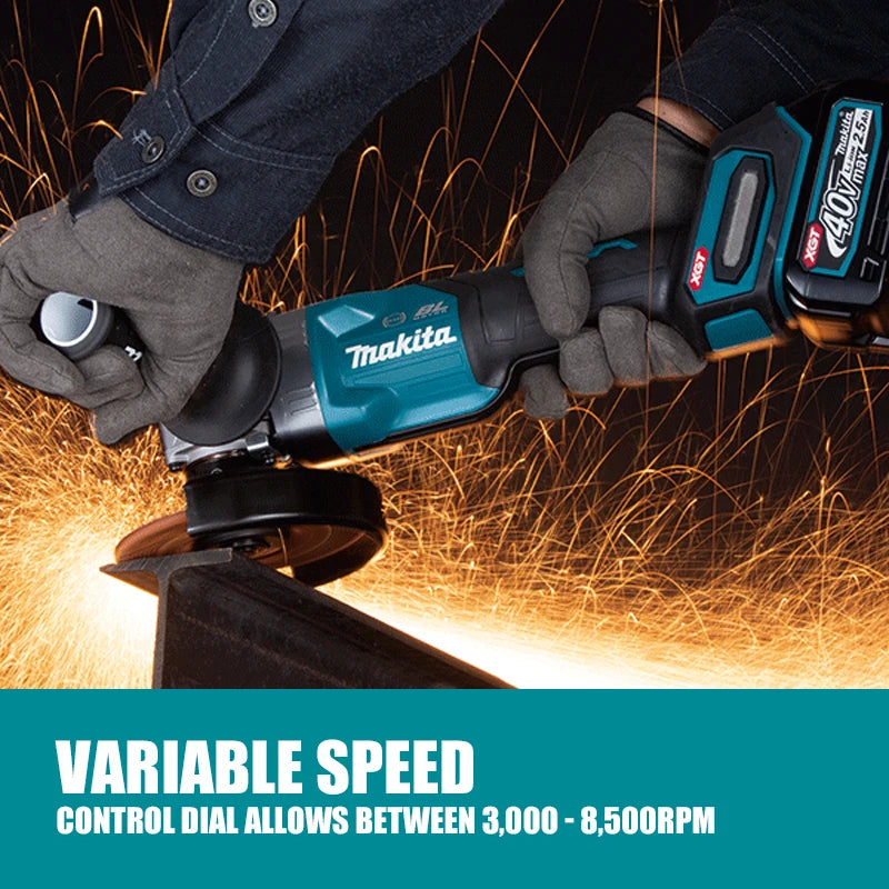 Makita GA029GZ XGT Brushless Cordless 125mm (5") Variable Speed Paddle Switch Angle Grinder 40V Lithium Power Tools 8500RPM