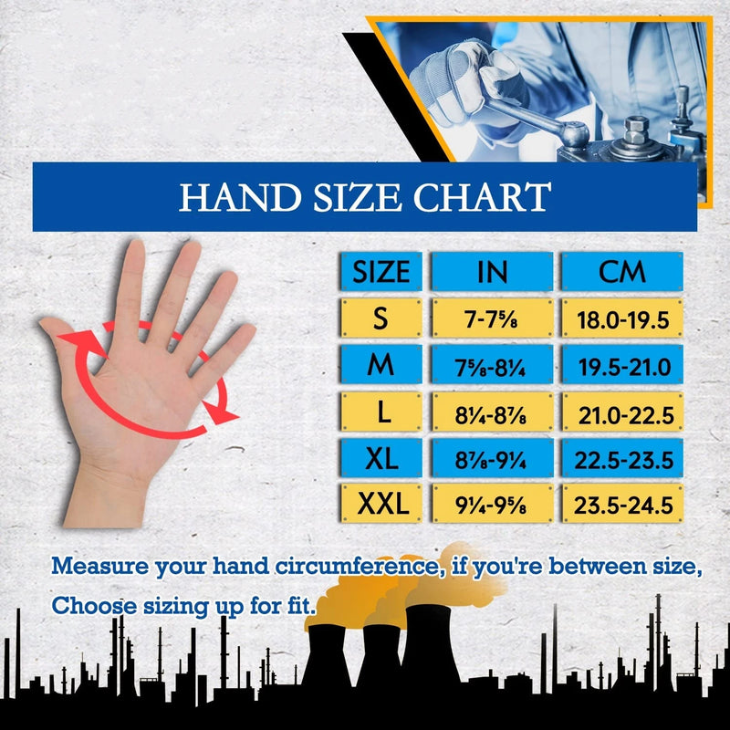 Work Gloves Men & Women, Utility Mechanic Working Gloves High Dexterity Touch Screen For Multipurpose,Excellent Grip