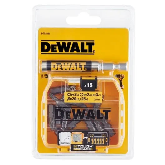 DEWALT DT71511 16PC ScrewDriving Set DT70522T Extreme FLEXTORQ 16PC 25mm Mixed Set Power Tool Accessories