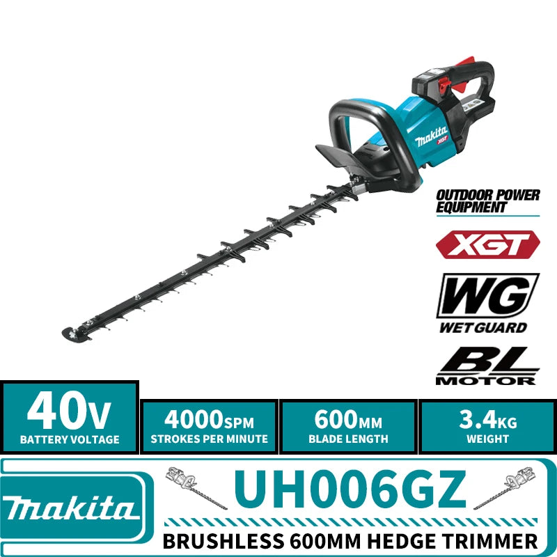 Makita UH004GZ UH005GZ UH006GZ UH007GZ Brushless Cordless Hedge Trimmer 40V Lithium Garden Power Tools)