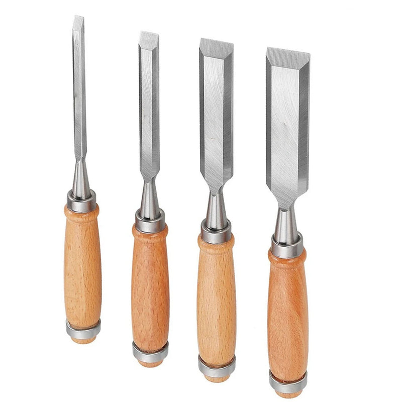 Professional Wood Carving Chisel 6/12/18/24mm Carpentry Flat Chisels DIY Woodworking Woodcut Carving Knife