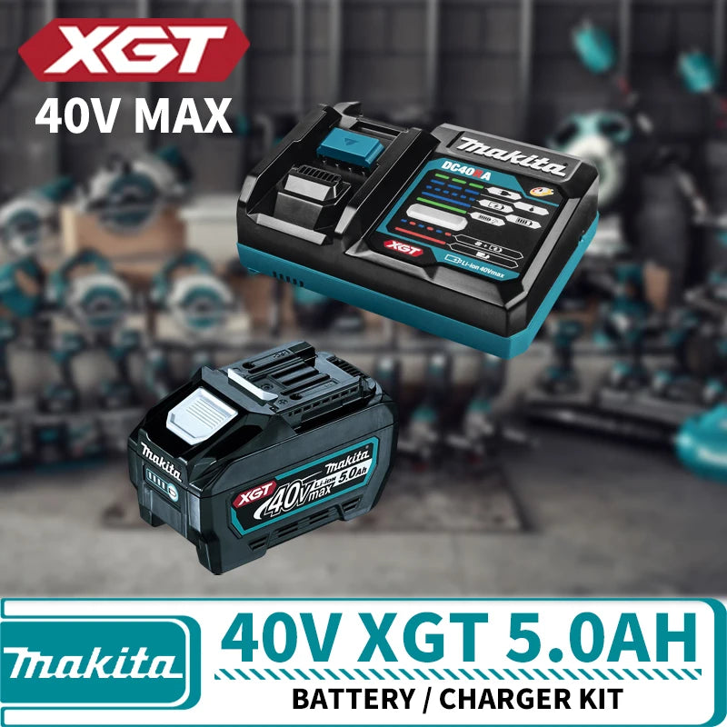 Makita 40V XGT Battery Charger Kit BL4020 BL4025 BL4040 BL4050 BL4080 Lithium-Ion Battery DC40RA XGT Rapid Charger 220V