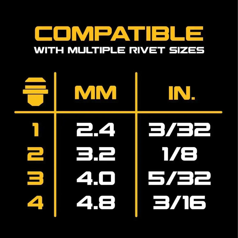 DEWALT DCF403 Kit Brushless Cordless 3/16" 4.8MM Rivet Tool 20V Lithium Power Tools 10KN With Battery Charger