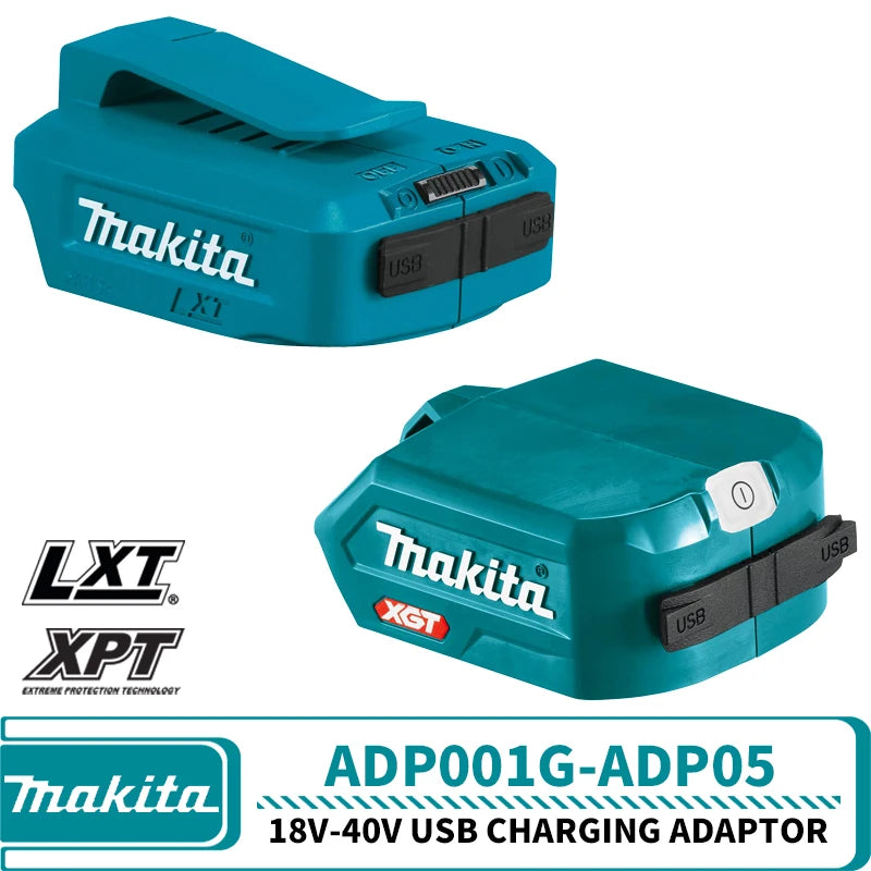 Makita ADP001G XGT 40V Battery Charger Adaptor ADP05 18V USB Charging Adaptor Power Tool Accessories