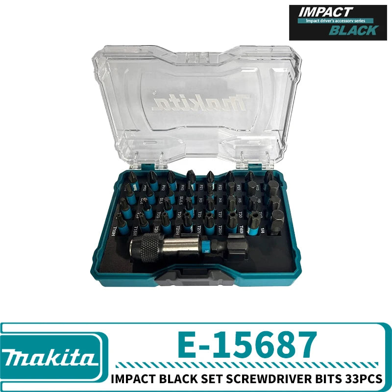 Makita E-15687 IMPACT BLACK SET SCREWDRIVER BITS 33PCS Power Tool Accessories