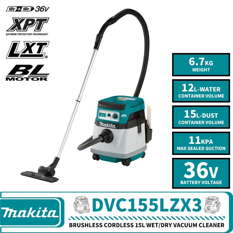 Makita DVC155LZX3 DVC157LZX3 DVC865LZX3 DVC867LZX4 Brushless Cordless Vacuum Cleaner 36V Lithium Power Tools