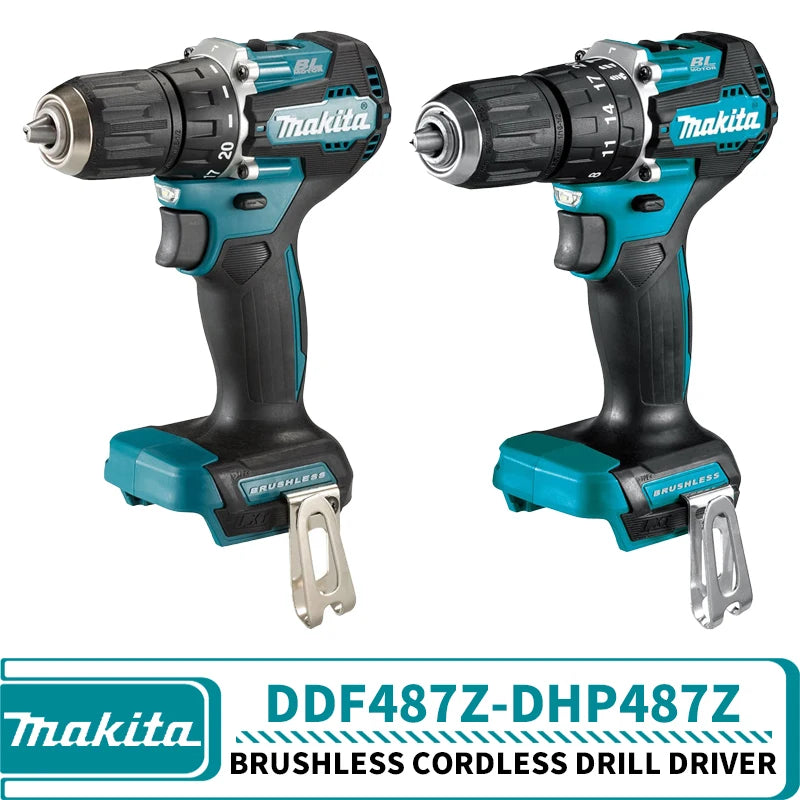 Makita DDF487Z DHP487Z LXT Brushless Cordless 13MM Drill Driver 18V Lithium Power Tools 1700RPM 40NM