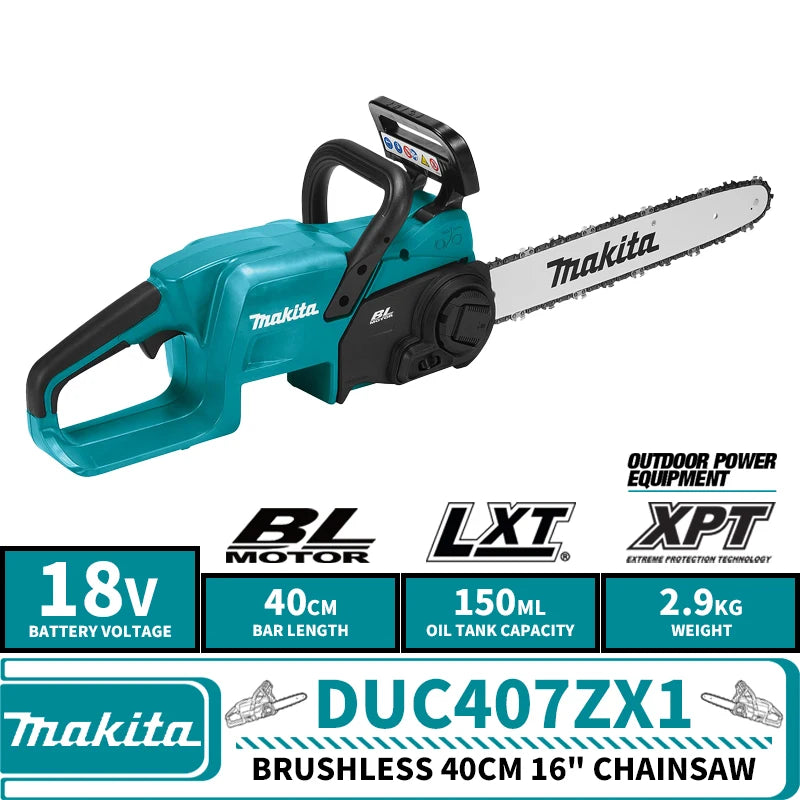 Makita DUC407ZX1 LXT Brushless Cordless 40CM 16" Chainsaw 18V Lithium Power Tools