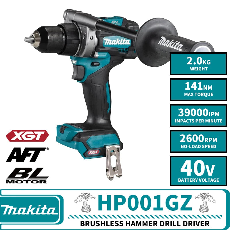 Makita DF001GZ HP001GZ Brushless Cordless Drill Driver 40V XGT Lithium Power Tools 2600RPM