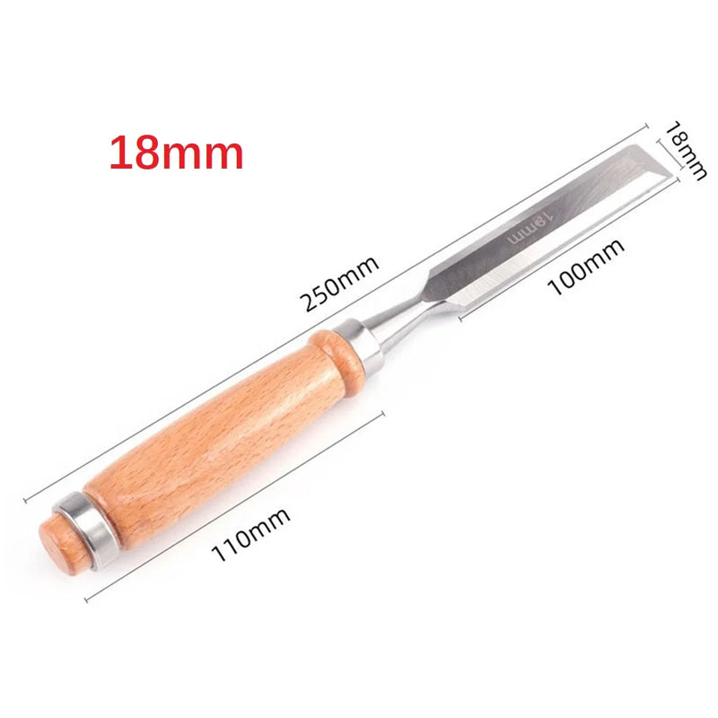 Professional Wood Carving Chisel 6/12/18/24mm Carpentry Flat Chisels DIY Woodworking Woodcut Carving Knife