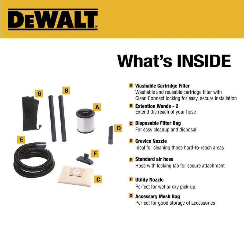 DEWALT DWV106 23L Portable Wet Dry Vacuum 220V CN Plugs Professional Wet-Dry Vacuums