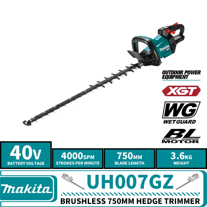 Makita UH004GZ UH005GZ UH006GZ UH007GZ Brushless Cordless Hedge Trimmer 40V Lithium Garden Power Tools)