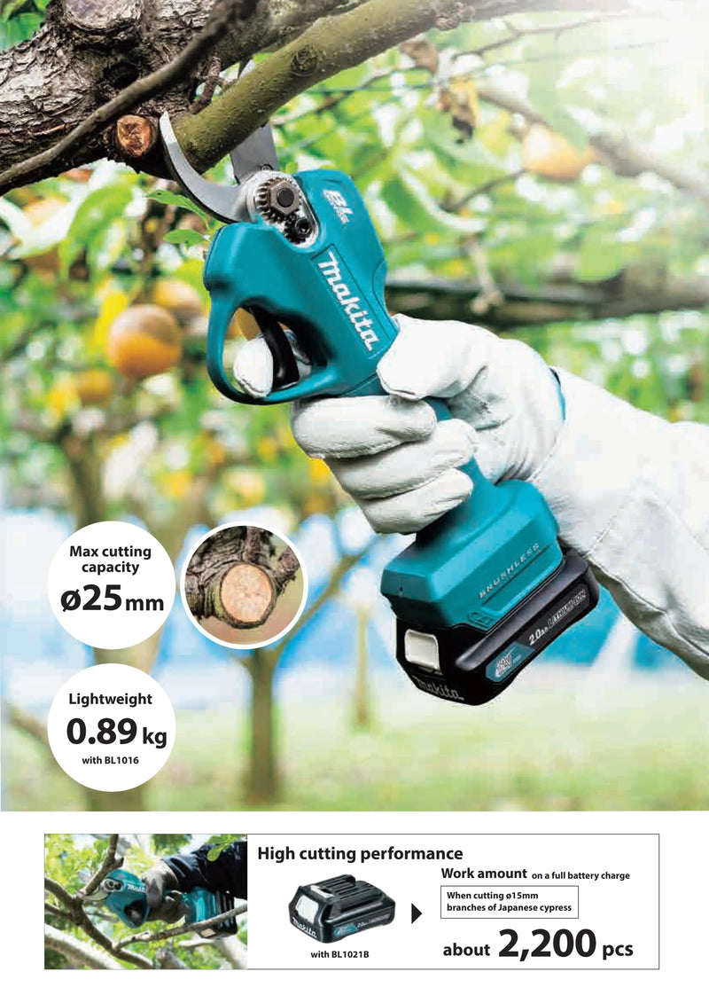 Makita UP100DZ Brushless Cordless Pruning Shears CXT 12V Lithium Power Tools Hedge Trimmer