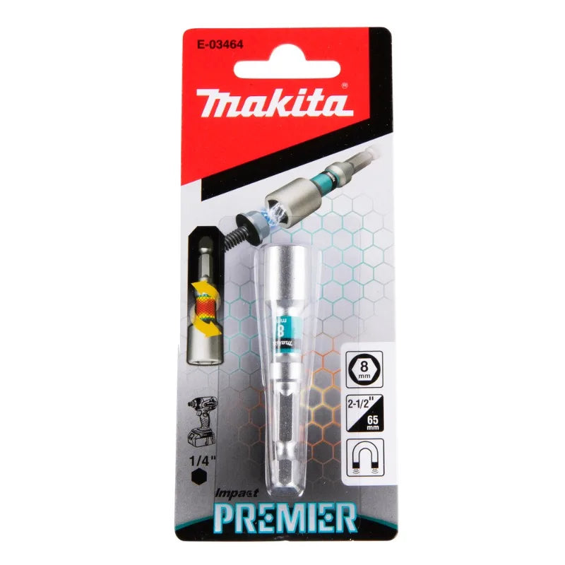 Makita E-03464 E-03470 Torsion Mag nutsetter Impact Premier Hex 8/10 x 65 mm 1/4" Power Tool Accessories