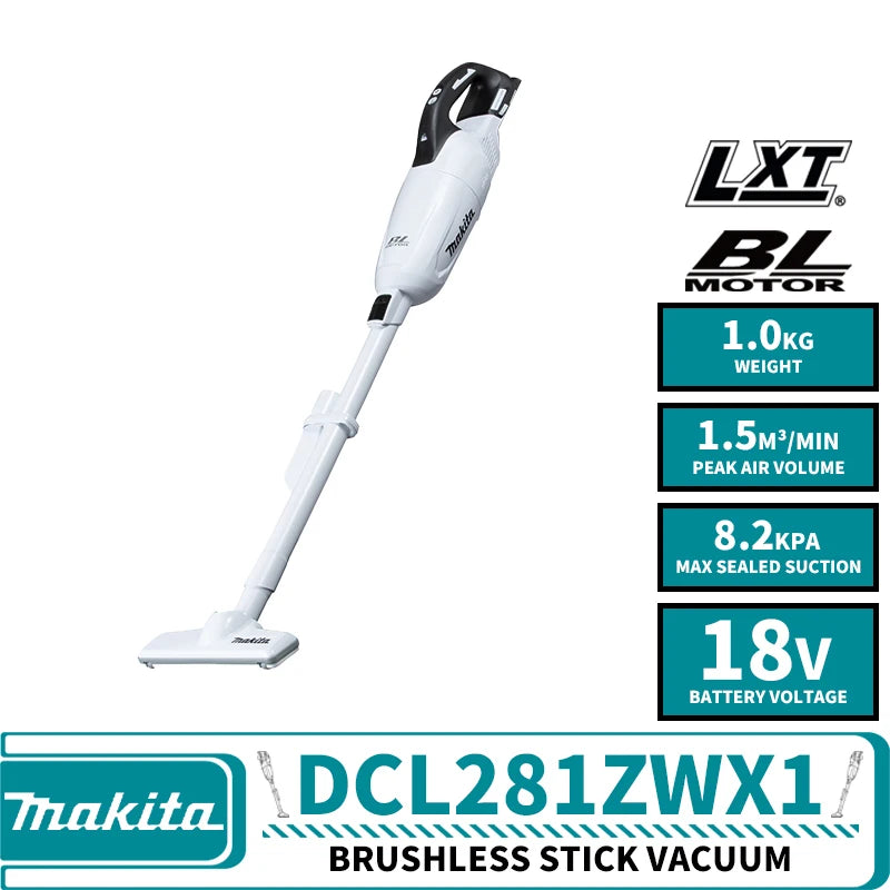 Makita DCL281 LXT Brushless Cordless Stick Vacuum 18V Lithium Power Tools