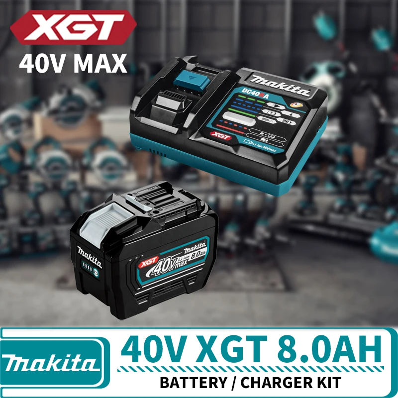 Makita 40V XGT Battery Charger Kit BL4020 BL4025 BL4040 BL4050 BL4080 Lithium-Ion Battery DC40RA XGT Rapid Charger 220V