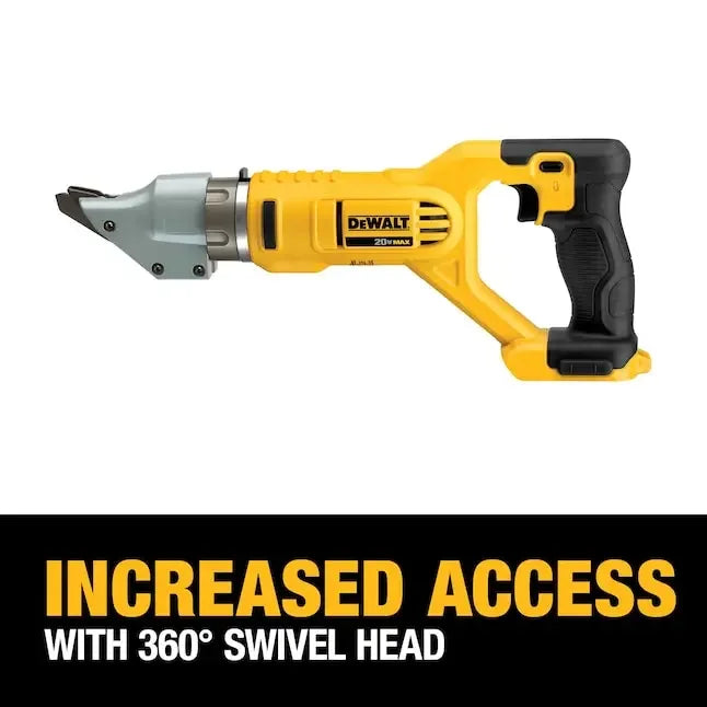 DEWALT DCS494 Kit 14GA Swivel Head Double Cut Shears 20V Lithium Power Tools With Battery Charger