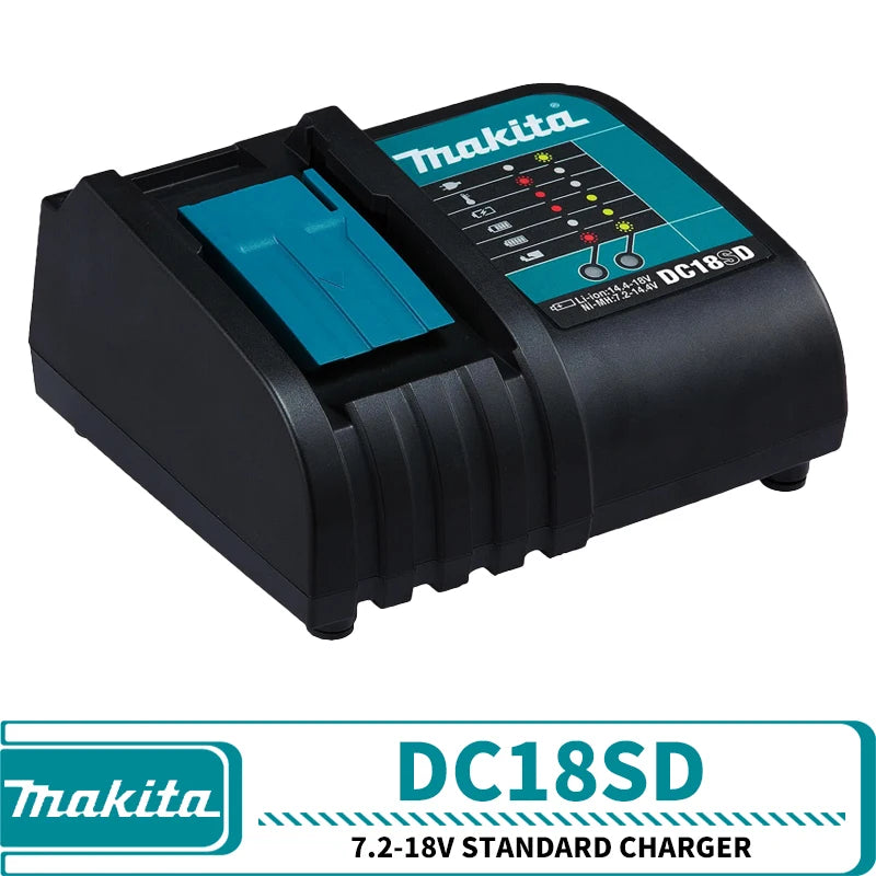 Makita DC18SD 7.2-18V Standard Charger DC18RC 18V LXT Rapid Charger DC18RD 18V LXT Dual Port Rapid Optimum Charger