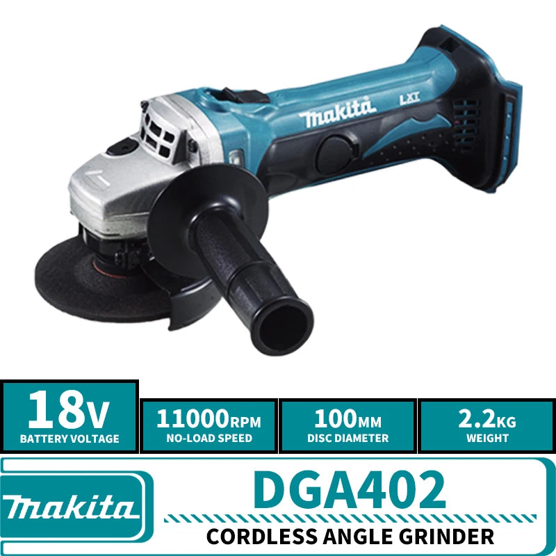 Makita DGA404Z DGA402Z Cordless 100MM Angle Grinder Brushless 18V Lithium Power Tools 11000RPM XPT