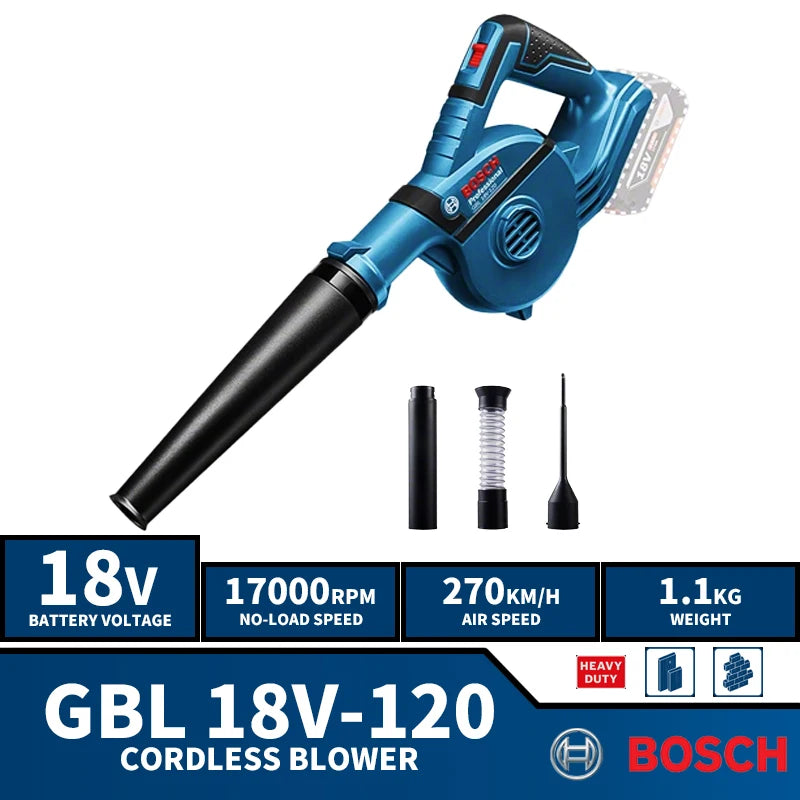 BOSCH GBL 18V-120 Cordless Air Blower 18V Lithium Power Tools 17000RPM 270KM/H