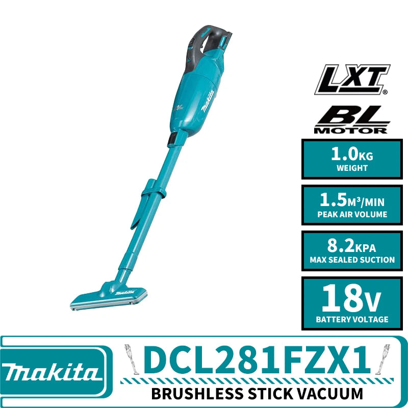 Makita DCL281 LXT Brushless Cordless Stick Vacuum 18V Lithium Power Tools