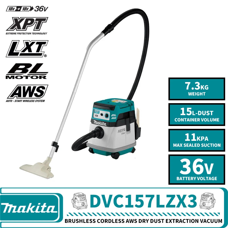 Makita DVC155LZX3 DVC157LZX3 DVC865LZX3 DVC867LZX4 Brushless Cordless Vacuum Cleaner 36V Lithium Power Tools