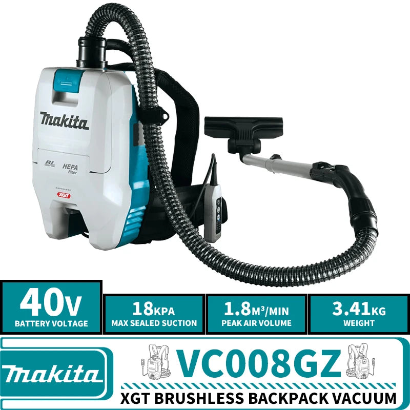 Makita VC009GZ04 VC008GZ XGT Brushless Cordless Backpack Vacuum 40V Lithium Power Tools AWS