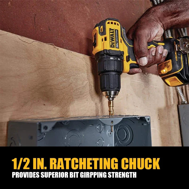 DEWALT DCD708 Brushless Cordless Compact 1/2 in Drill/Driver 20V 1650RPM 65NM With Battery Charger