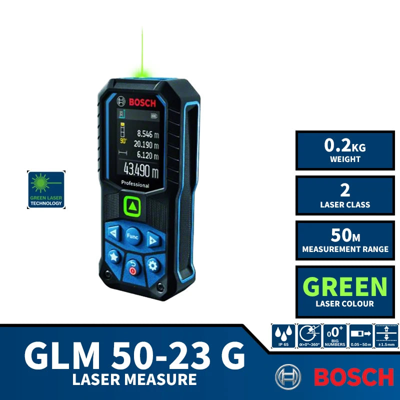 BOSCH GLM 50-23 G Laser Measure Laser Rangefinder 50M Electronic Professional Laser Tools Outdoor Measuring Instrument Tool