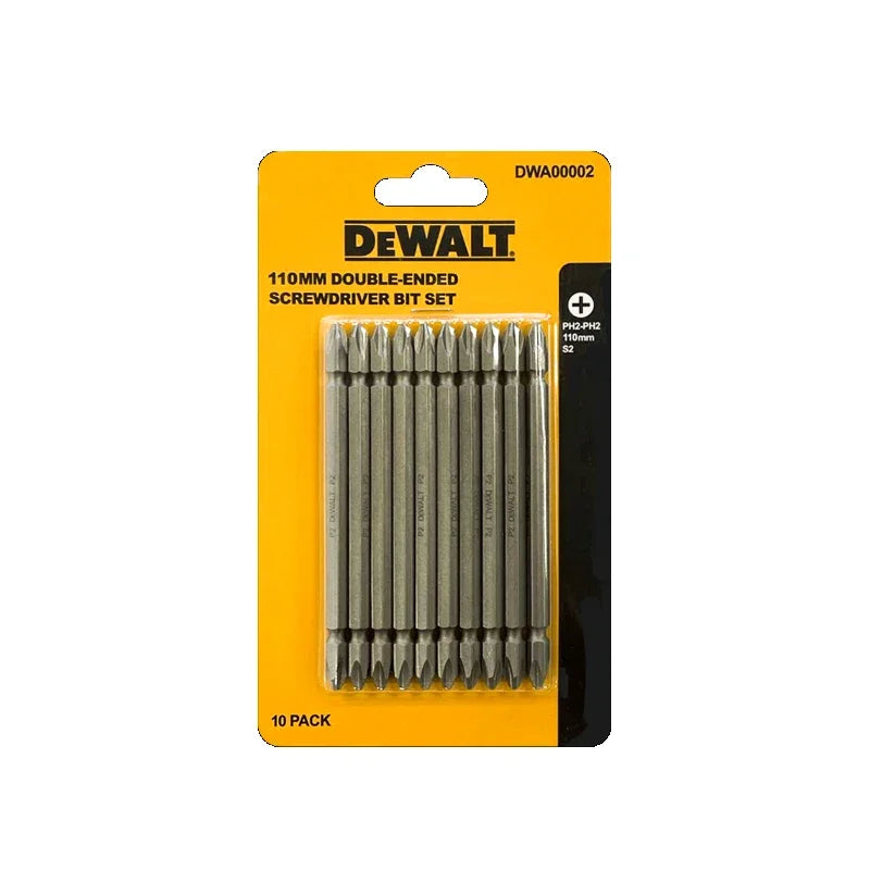 DEWALT DWA00002 DWA00003 110MM/65MM Professional Grade Double-ended Screwdriver Bits 10PCS Power Tool Accessories