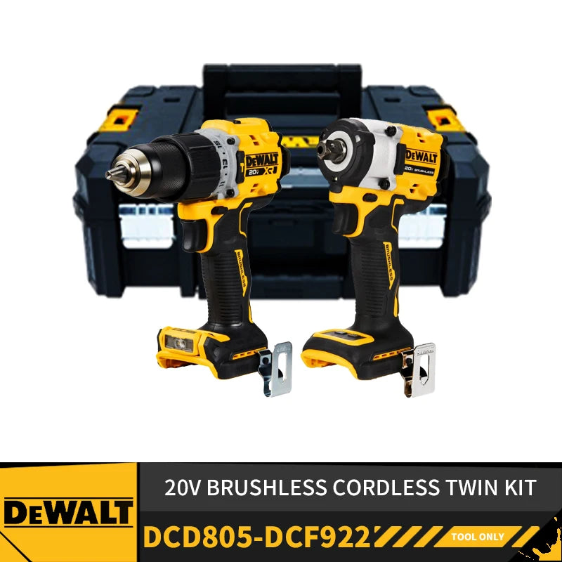 DEWALT DCD805 DCF922 Brushless Cordless Drill Impact Driver Twin Kit TSTAK II 20V Lithium Power Tools Kit