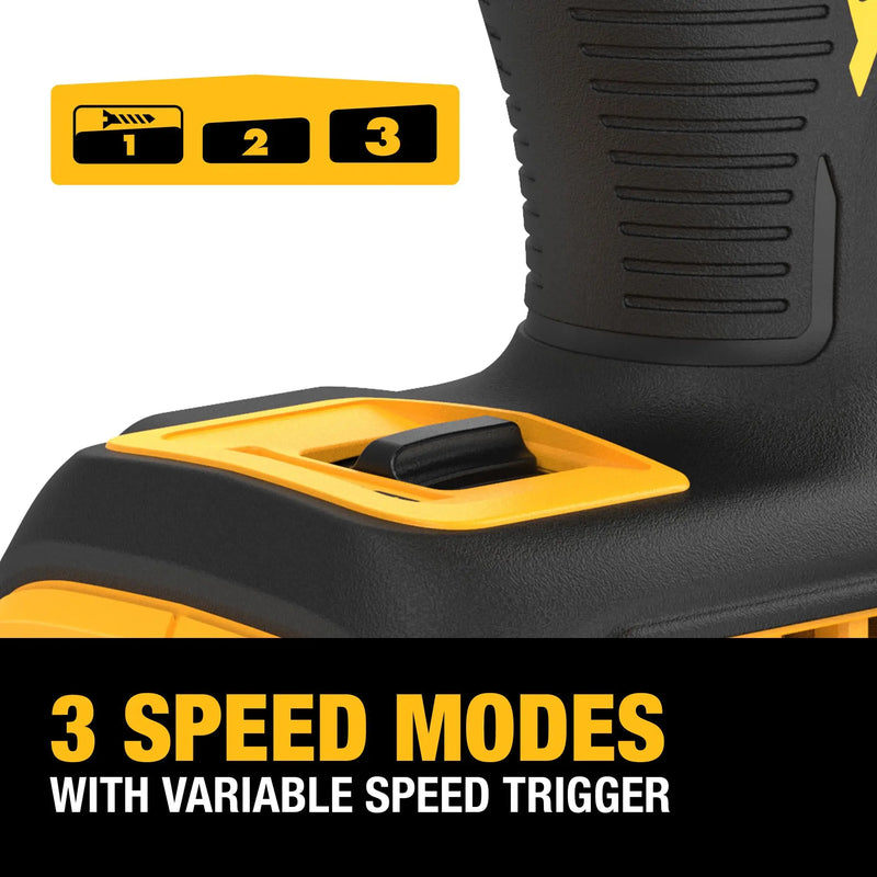 DEWALT DCF845 Brushless Cordless 3-Speed Impact 1/4 in. Driver 20V Lithium Power Tools 3400RPM 206NM