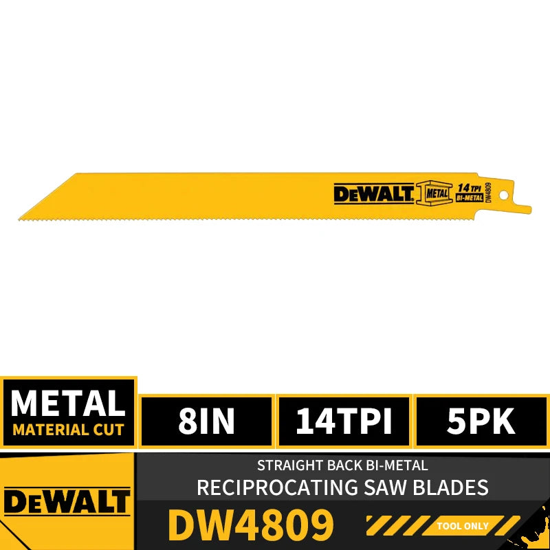 DEWALT Straight Back Wood Cutting Bi-Metal Reciprocating Saw Blades 2X Long Life For DEWALT  DCS369 DCS367 DCS389 DCS310