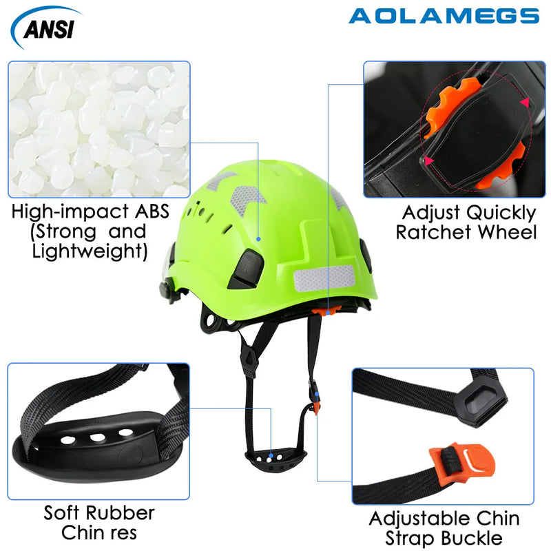 CE Construction Safety Helmet with Visor Built In Goggle Reflective Sticker for Engineer ABS Industrial Work Hat Head Protection