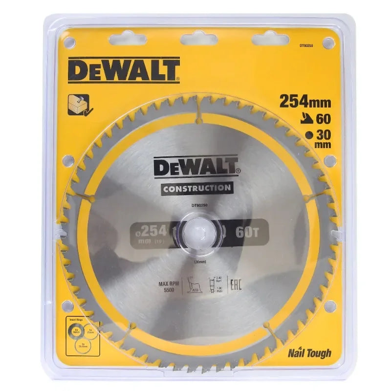 DEWALT DT90250 DT90272 254MM*60T/80T Construction Circular Saw Blade Power Tool Accessories