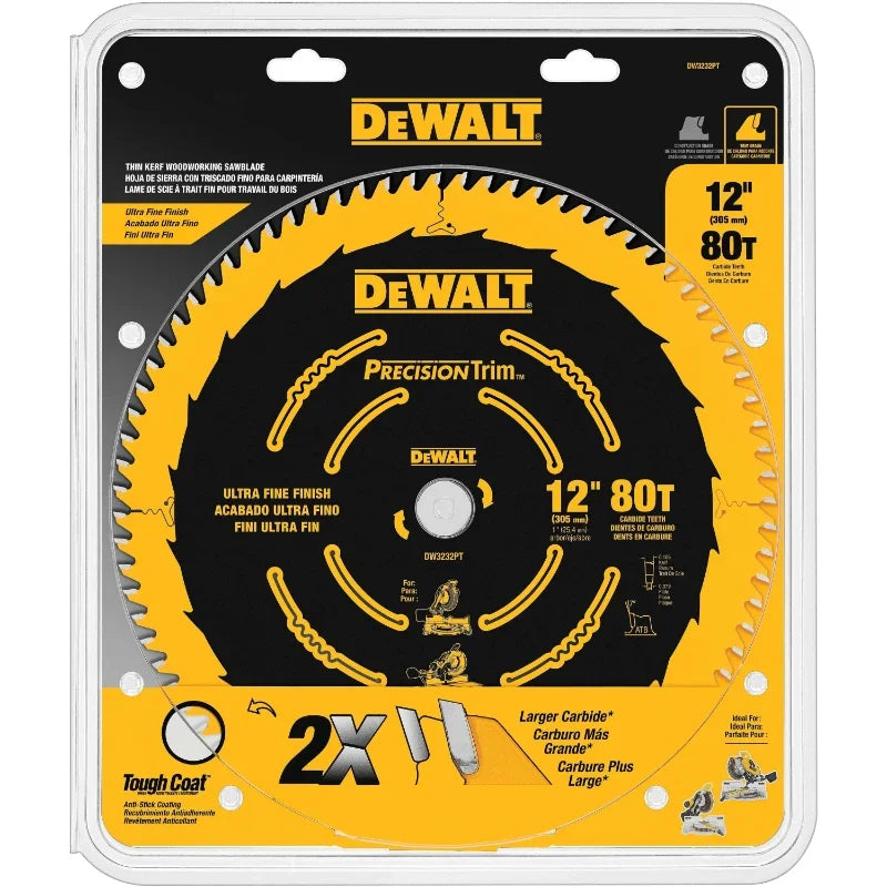 DEWALT DW3216PT DW3232PT DW7296PT 305MM 12in. Precision Trim Miter Saw Blades Power Tool Accessories