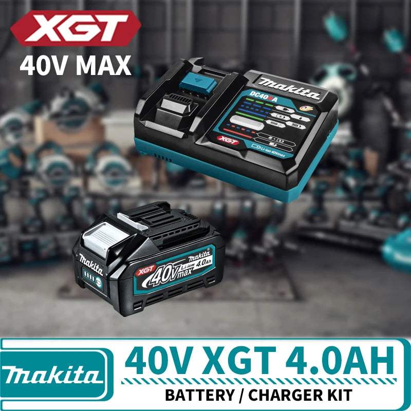 Makita 40V XGT Battery Charger Kit BL4020 BL4025 BL4040 BL4050 BL4080 Lithium-Ion Battery DC40RA XGT Rapid Charger 220V