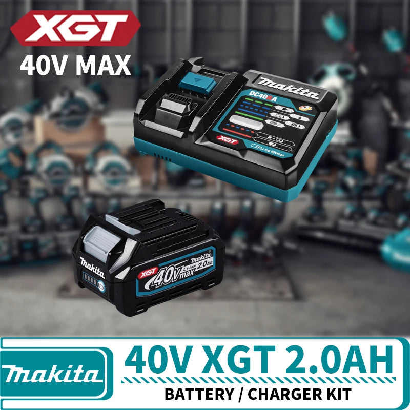 Makita 40V XGT Battery Charger Kit BL4020 BL4025 BL4040 BL4050 BL4080 Lithium-Ion Battery DC40RA XGT Rapid Charger 220V