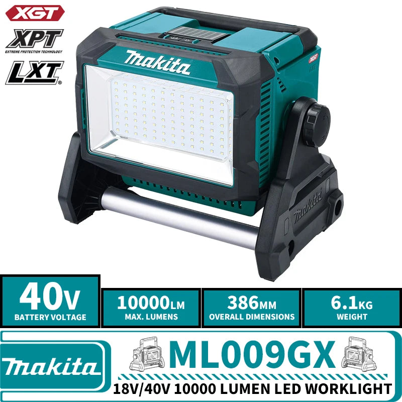 Makita ML009GX 10000 Lumen LED Worklight 40V XGT 18V LXT Lithium Power Tools Industrial Lighting