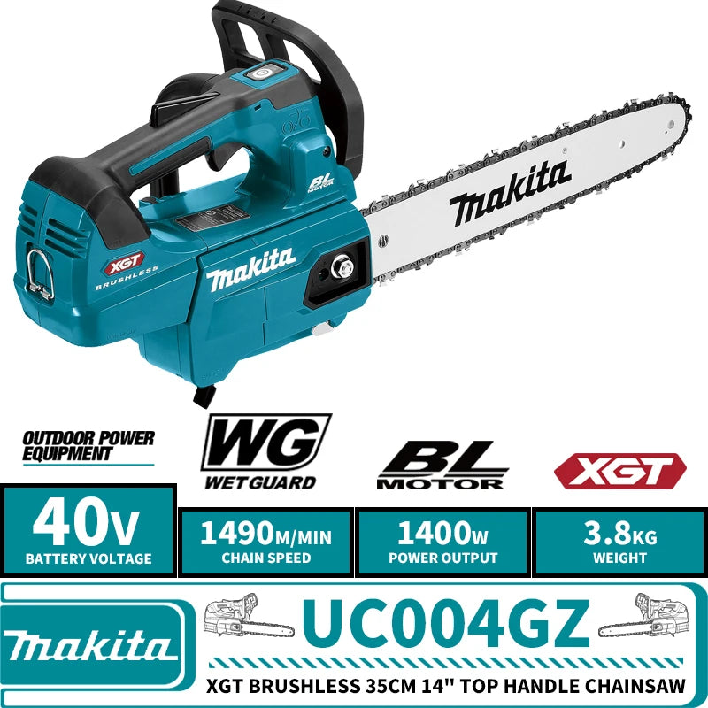 Makita UC004GZ XGT Brushless Cordless 35CM 14" Top Handle Chainsaw 40V Max XGT Lithium Power Tools