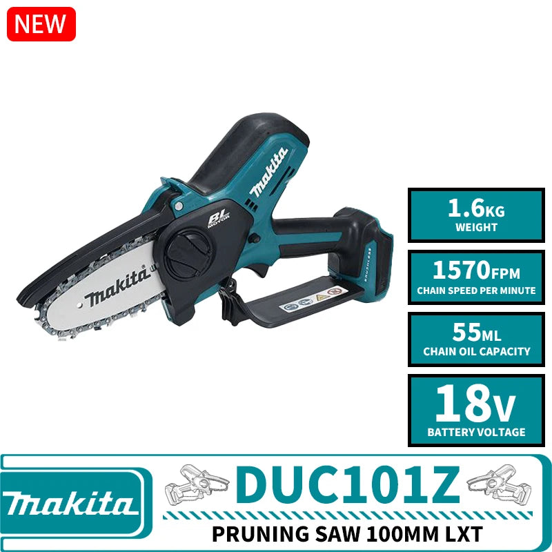 Makita UC100DZ DUC101Z DUC150Z Brushless Cordless Pruning Saw 100MM LXT 18V Lithium Tools Mini Saw Garden Power Tools