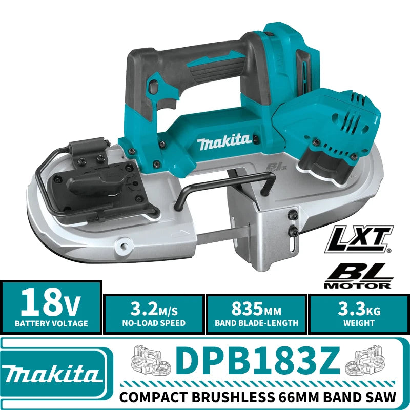 Makita DPB183Z DPB184Z Brushless Cordless 51mm 66mm Band Saw 18V Lithium Power Tools