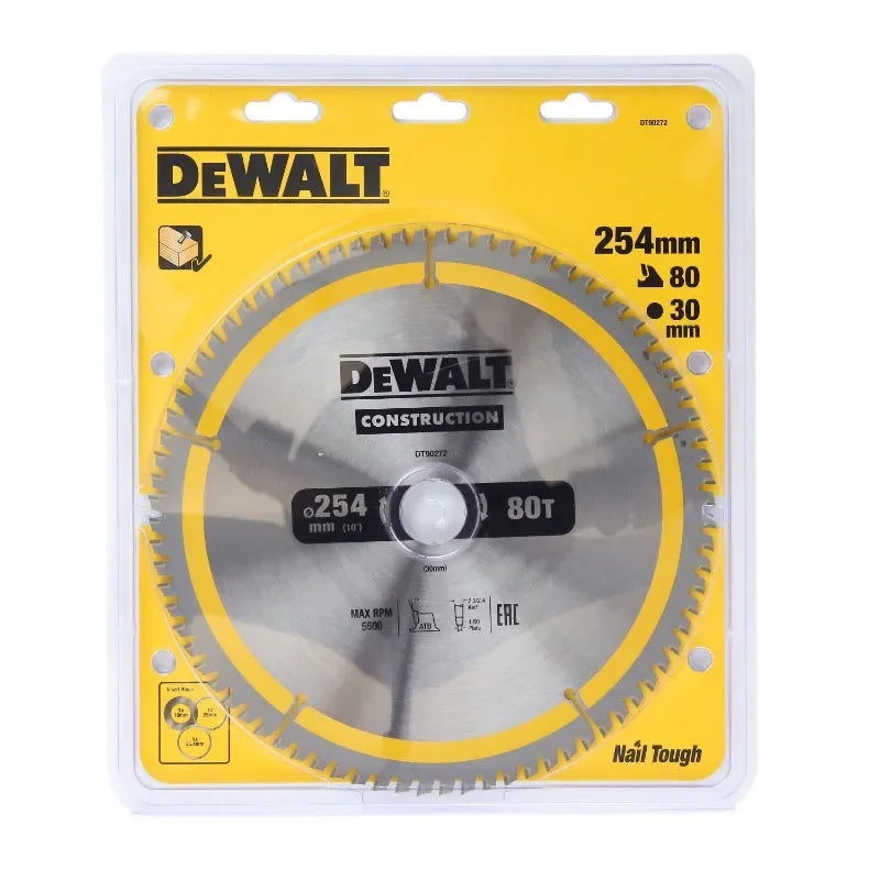 DEWALT DT90250 DT90272 254MM*60T/80T Construction Circular Saw Blade Power Tool Accessories