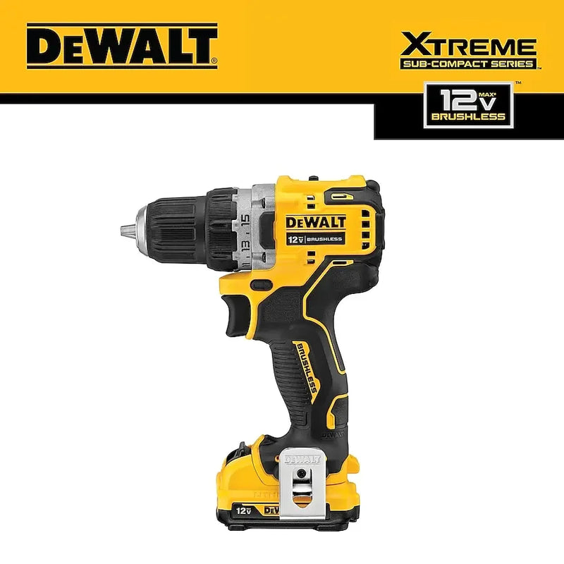 DEWALT DCD701MD1E Brushless Cordless 3/8in Drill Driver 12V Lithium Power Tools 1500RPM 57.5NM With Battery Charger