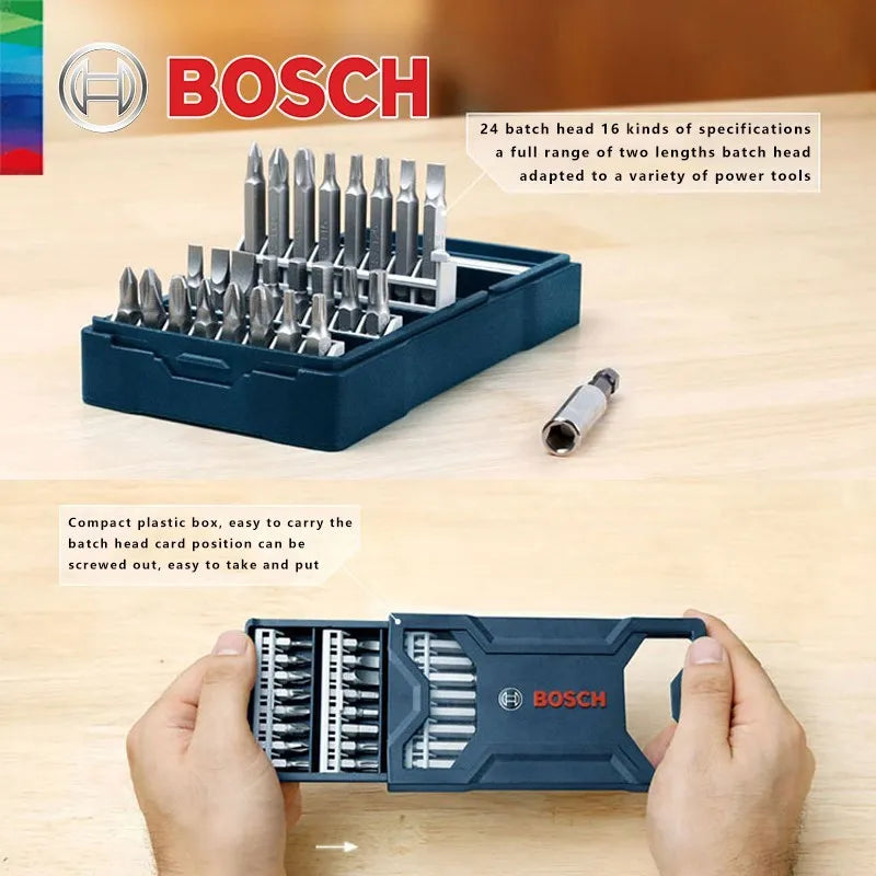 BOSCH 25PCS Electric Srewdriver Set Hand Tool Kit Home DIY Drill Bits Original Professional Power Tools